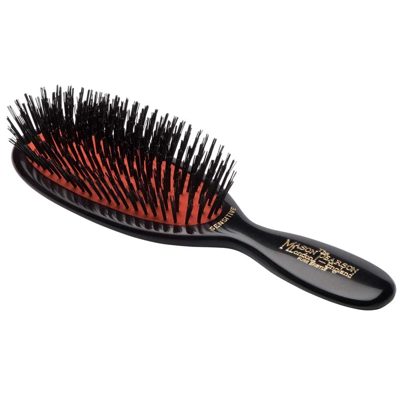 SB4 Pocket Sensitive Fine Boar Bristle Hairbrush – Dark Ruby
