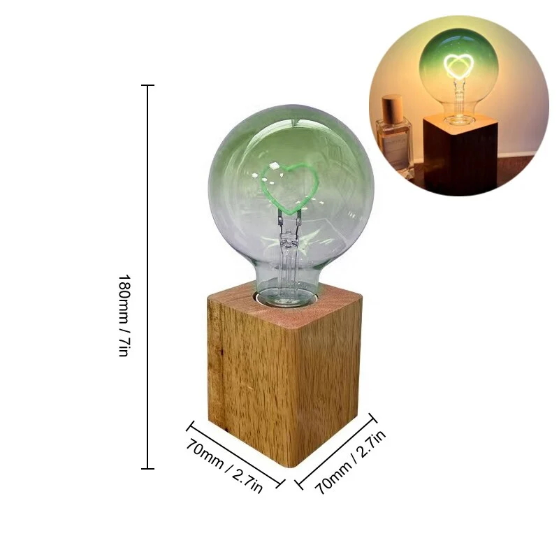 LED Atmosfærelampe med Hjerteform – Evig Kærlighed