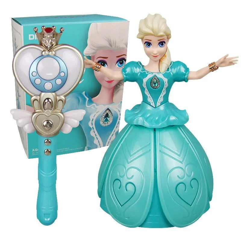 Elektrisk prinsessepige med lys og musik - FrostyBallet danseleg