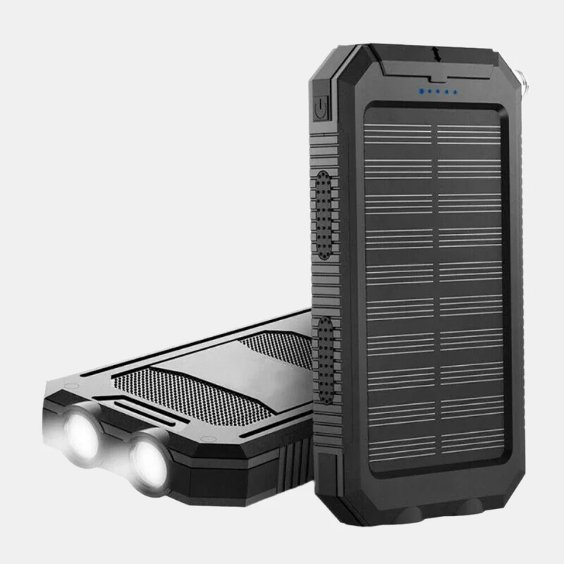 Bærbar 20,000mAh soloplader med dobbelte USB-udgange