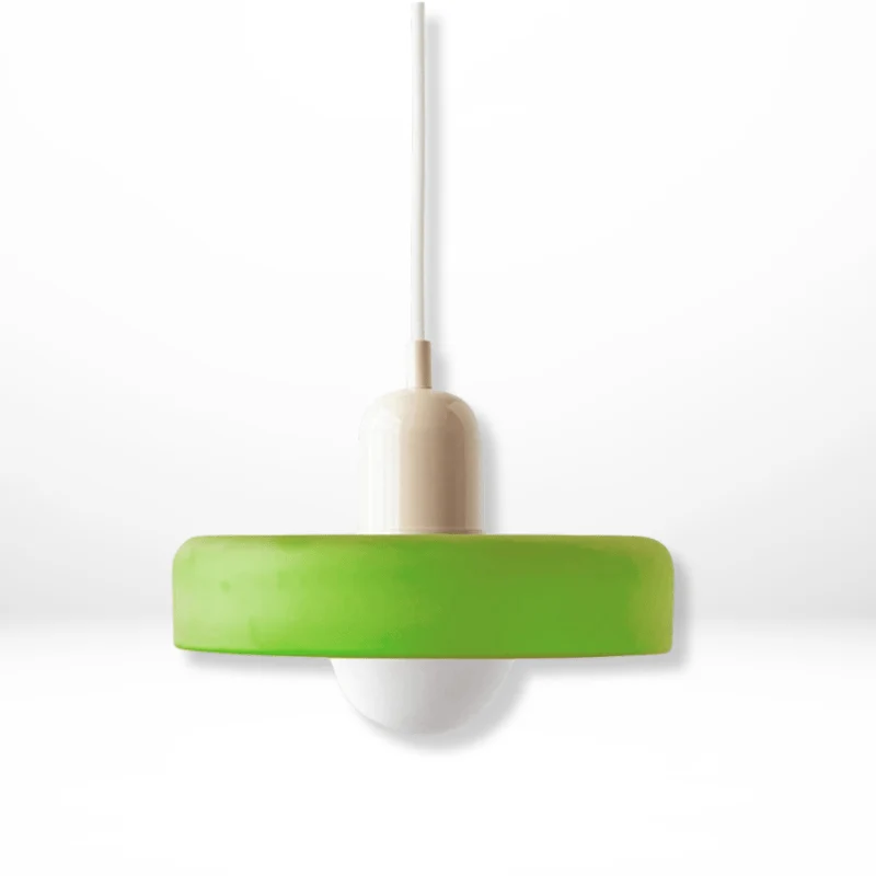 Farverig Glashængelampe med Moderne Bauhaus-Design