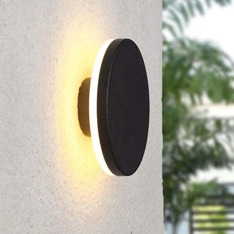 Energibesparende udendørs LED væglampe med rundt design