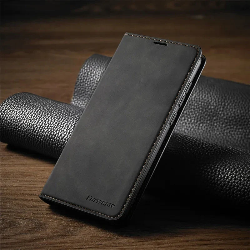Luksuriøs Lædercover med Magnetlukning til Huawei