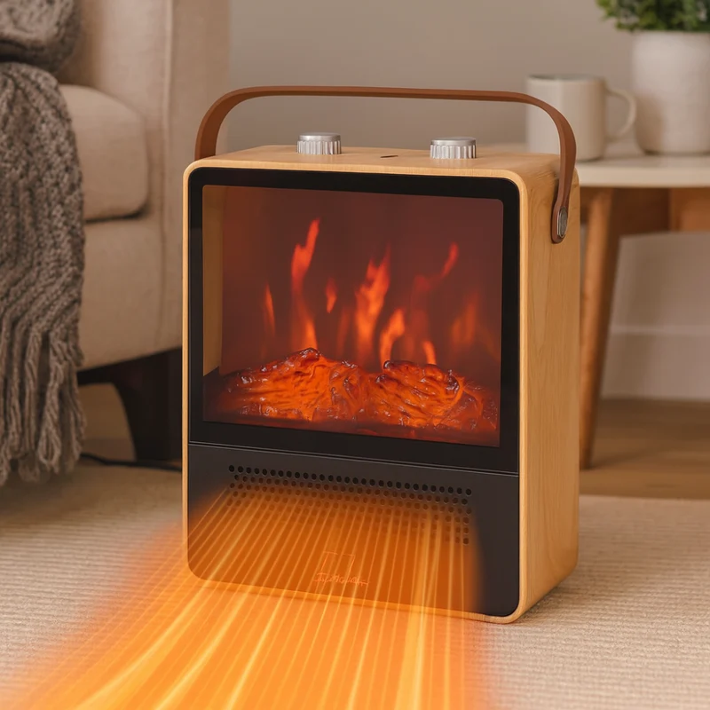 Effektiv Elpejs med 3D Flammeeffekt til Mellemstore Rum