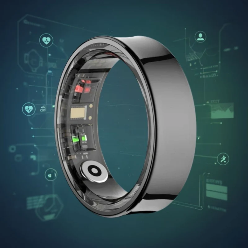 Vandtæt Smart Ring til Sundhedsovervågning og Aktiv Livsstil