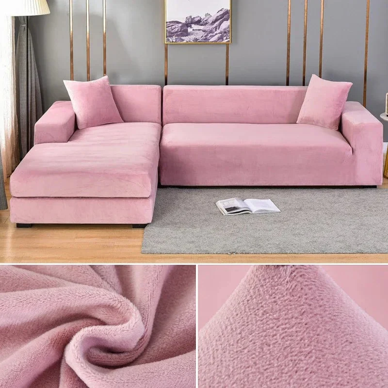 Elastisk Velour Sofabetræk - Perfekt Pasform & Let Pleje