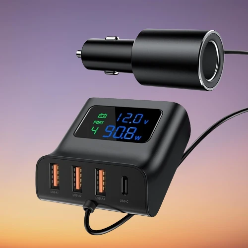 Car USB Splitter Hurtig Opladningsstation
