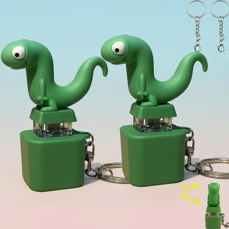 Sjov Øgle Nøglering til Børn med Lydfunktion i Zink