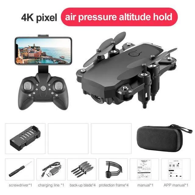 Bærbar sammenklappelig ultimativ 4K drone